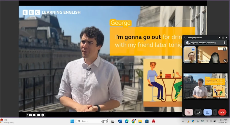 Keseruan Kelas Online Golden English